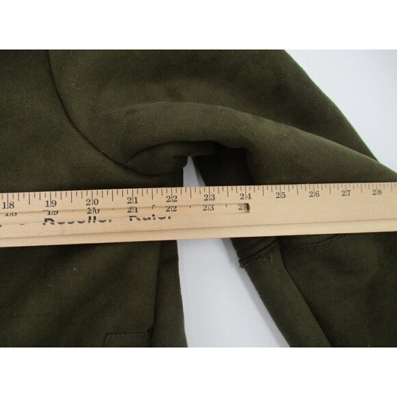 The Fifth Label Womens Coat Large Green Moto Fleece Sherpa Zip Up Classic - Picture 12 of 16